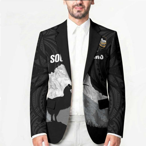 New Zealand South Island Football Custom Blazer Aoraki Mount Cook With Kiwi Maori Pattern