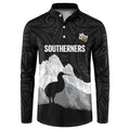 New Zealand South Island Football Custom Button Sweatshirt Aoraki Mount Cook With Kiwi Maori Pattern