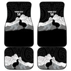 New Zealand South Island Football Custom Car Mats Aoraki Mount Cook With Kiwi Maori Pattern