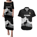 New Zealand South Island Football Custom Couples Matching Puletasi and Hawaiian Shirt Aoraki Mount Cook With Kiwi Maori Pattern