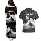 New Zealand South Island Football Custom Couples Matching Puletasi and Hawaiian Shirt Aoraki Mount Cook With Kiwi Maori Pattern