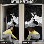 New Zealand South Island Football Custom Door Cover Aoraki Mount Cook With Kiwi Maori Pattern