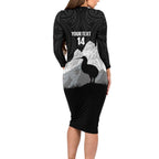New Zealand South Island Football Custom Family Matching Long Sleeve Bodycon Dress and Hawaiian Shirt Aoraki Mount Cook With Kiwi Maori Pattern