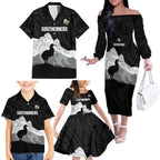 New Zealand South Island Football Custom Family Matching Off The Shoulder Long Sleeve Dress and Hawaiian Shirt Aoraki Mount Cook With Kiwi Maori Pattern