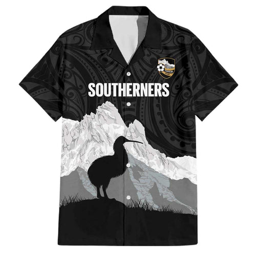 New Zealand South Island Football Custom Family Matching Off The Shoulder Long Sleeve Dress and Hawaiian Shirt Aoraki Mount Cook With Kiwi Maori Pattern