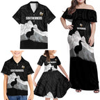 New Zealand South Island Football Custom Family Matching Off Shoulder Maxi Dress and Hawaiian Shirt Aoraki Mount Cook With Kiwi Maori Pattern