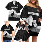 New Zealand South Island Football Custom Family Matching Off Shoulder Short Dress and Hawaiian Shirt Aoraki Mount Cook With Kiwi Maori Pattern
