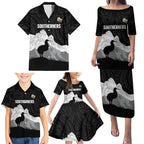 New Zealand South Island Football Custom Family Matching Puletasi and Hawaiian Shirt Aoraki Mount Cook With Kiwi Maori Pattern