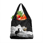 New Zealand South Island Football Custom Grocery Bag Aoraki Mount Cook With Kiwi Maori Pattern