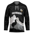 New Zealand South Island Football Custom Hockey Jersey Aoraki Mount Cook With Kiwi Maori Pattern