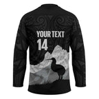 New Zealand South Island Football Custom Hockey Jersey Aoraki Mount Cook With Kiwi Maori Pattern