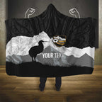 New Zealand South Island Football Custom Hooded Blanket Aoraki Mount Cook With Kiwi Maori Pattern