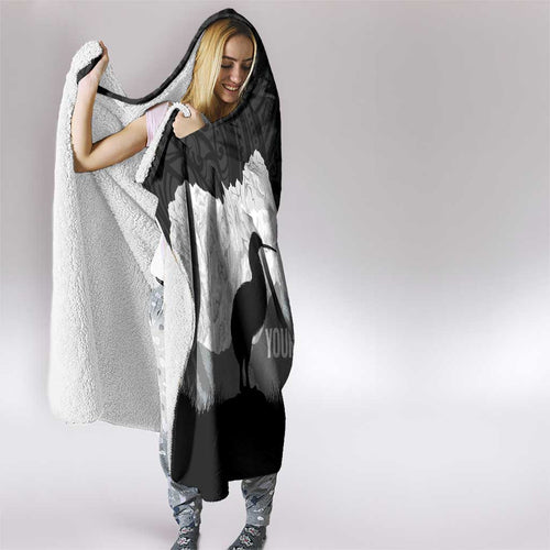 New Zealand South Island Football Custom Hooded Blanket Aoraki Mount Cook With Kiwi Maori Pattern