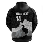 New Zealand South Island Football Custom Hoodie Aoraki Mount Cook With Kiwi Maori Pattern