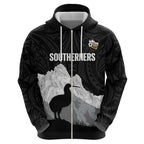 New Zealand South Island Football Custom Hoodie Aoraki Mount Cook With Kiwi Maori Pattern