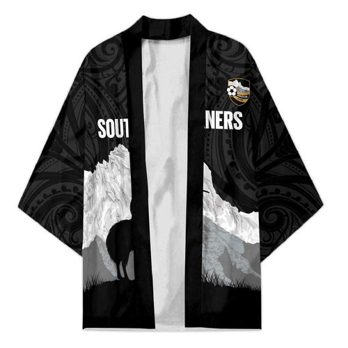 New Zealand South Island Football Custom Kimono Aoraki Mount Cook With Kiwi Maori Pattern