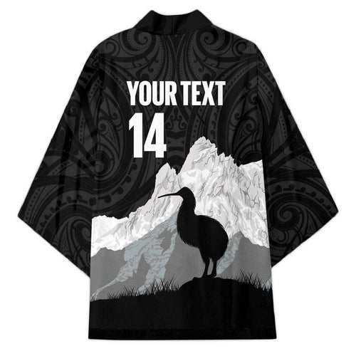 New Zealand South Island Football Custom Kimono Aoraki Mount Cook With Kiwi Maori Pattern