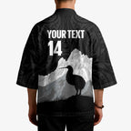 New Zealand South Island Football Custom Kimono Aoraki Mount Cook With Kiwi Maori Pattern