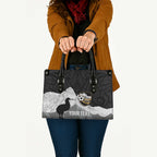 New Zealand South Island Football Custom Leather Bag Aoraki Mount Cook With Kiwi Maori Pattern
