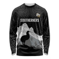 New Zealand South Island Football Custom Long Sleeve Shirt Aoraki Mount Cook With Kiwi Maori Pattern
