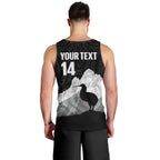 New Zealand South Island Football Custom Men Tank Top Aoraki Mount Cook With Kiwi Maori Pattern