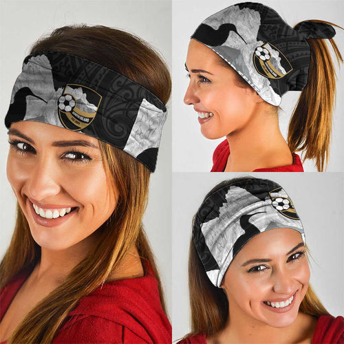 New Zealand South Island Football Custom Neck Gaiter Aoraki Mount Cook With Kiwi Maori Pattern