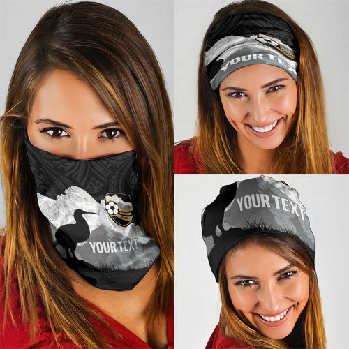 New Zealand South Island Football Custom Neck Gaiter Aoraki Mount Cook With Kiwi Maori Pattern