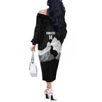 New Zealand South Island Football Custom Off The Shoulder Long Sleeve Dress Aoraki Mount Cook With Kiwi Maori Pattern