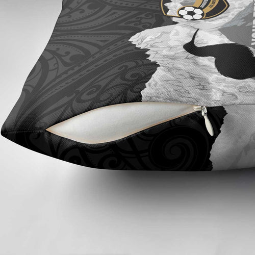 New Zealand South Island Football Custom Pillow Cover Aoraki Mount Cook With Kiwi Maori Pattern