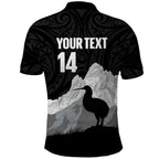 New Zealand South Island Football Custom Polo Shirt Aoraki Mount Cook With Kiwi Maori Pattern