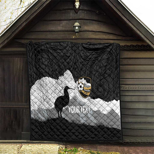 New Zealand South Island Football Custom Quilt Aoraki Mount Cook With Kiwi Maori Pattern