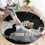 New Zealand South Island Football Custom Round Carpet Aoraki Mount Cook With Kiwi Maori Pattern