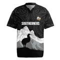 New Zealand South Island Football Custom Rugby Jersey Aoraki Mount Cook With Kiwi Maori Pattern