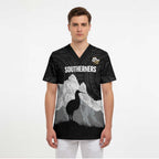 New Zealand South Island Football Custom Scrub Top Aoraki Mount Cook With Kiwi Maori Pattern
