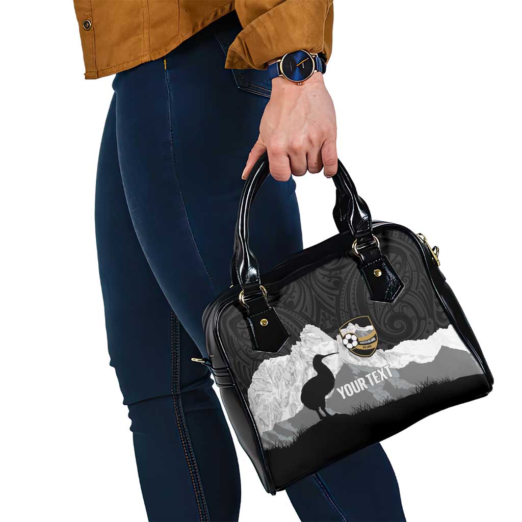New Zealand South Island Football Custom Shoulder Handbag Aoraki Mount Cook With Kiwi Maori Pattern