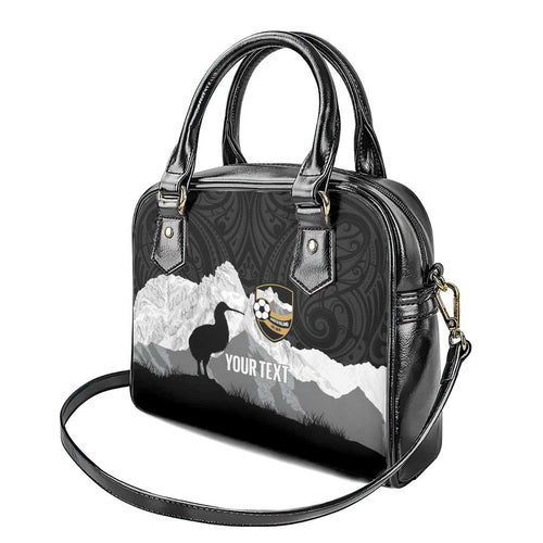 New Zealand South Island Football Custom Shoulder Handbag Aoraki Mount Cook With Kiwi Maori Pattern