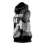 New Zealand South Island Football Custom Sleeveless Hoodie Aoraki Mount Cook With Kiwi Maori Pattern