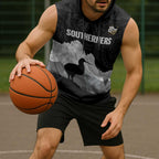 New Zealand South Island Football Custom Sleeveless Hoodie Aoraki Mount Cook With Kiwi Maori Pattern