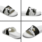 New Zealand South Island Football Custom Slide Sandals Aoraki Mount Cook With Kiwi Maori Pattern
