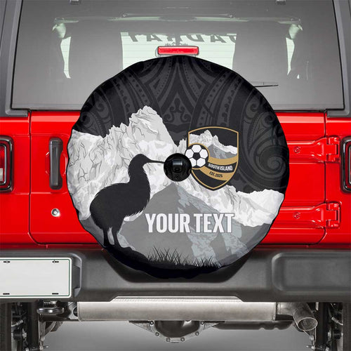New Zealand South Island Football Custom Spare Tire Cover Aoraki Mount Cook With Kiwi Maori Pattern