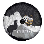 New Zealand South Island Football Custom Spare Tire Cover Aoraki Mount Cook With Kiwi Maori Pattern