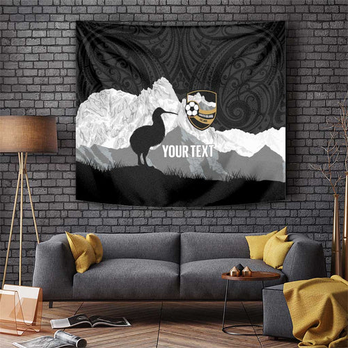 New Zealand South Island Football Custom Tapestry Aoraki Mount Cook With Kiwi Maori Pattern