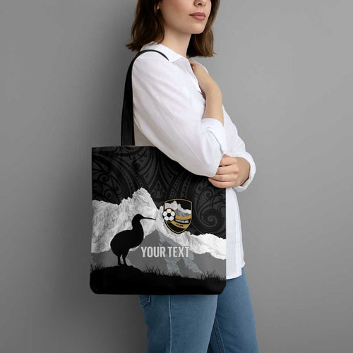 New Zealand South Island Football Custom Tote Bag Aoraki Mount Cook With Kiwi Maori Pattern