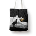 New Zealand South Island Football Custom Tote Bag Aoraki Mount Cook With Kiwi Maori Pattern