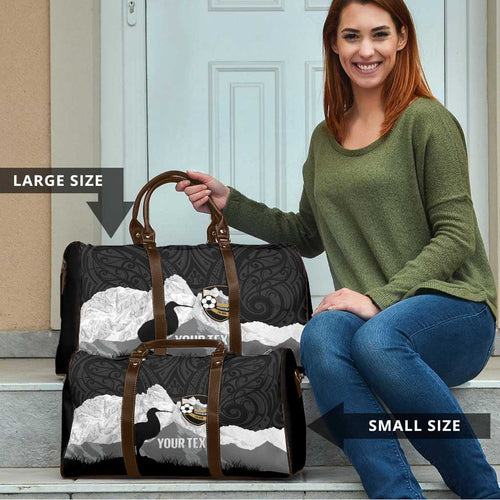 New Zealand South Island Football Custom Travel Bag Aoraki Mount Cook With Kiwi Maori Pattern