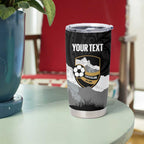 New Zealand South Island Football Custom Tumbler Cup Aoraki Mount Cook With Kiwi Maori Pattern