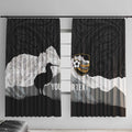 New Zealand South Island Football Custom Window Curtain Aoraki Mount Cook With Kiwi Maori Pattern