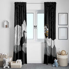New Zealand South Island Football Custom Window Curtain Aoraki Mount Cook With Kiwi Maori Pattern