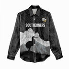 New Zealand South Island Football Custom Women Casual Shirt Aoraki Mount Cook With Kiwi Maori Pattern