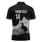New Zealand South Island Football Custom Zipper Polo Shirt Aoraki Mount Cook With Kiwi Maori Pattern